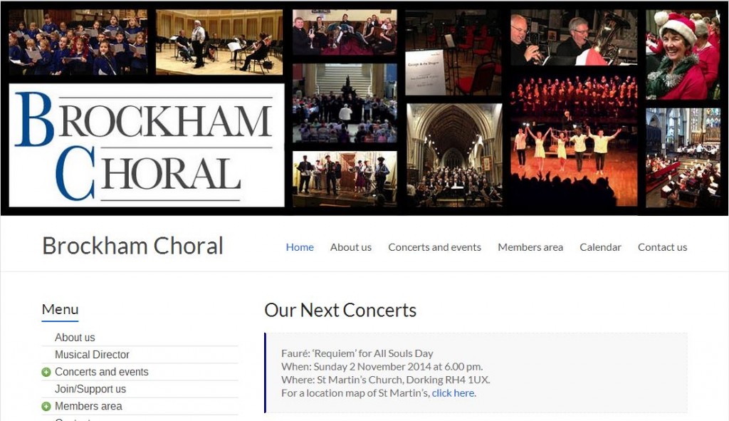 Brockham Choral website